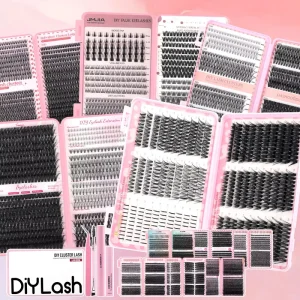 30d 40d 50d 60d Mix Fluffy Lash Clusters Private Label Eyelash Book Diy Lash Cluster Kit De Pestaas Punto a Punto Cluster Lashes