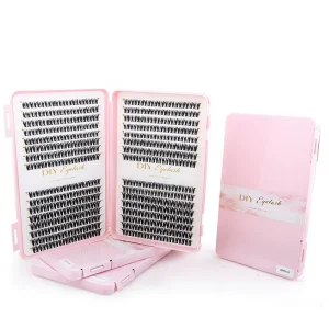 32-Row Manga Style Lash Clusters Wispy Volume D Curl DIY Segmented Individual Eyelashes