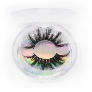 32 Styles Eyelash with Crystal Round Clear Case Handmade Full Volume Eyelashes Mink Fur Eyelash Extensions Pre cut Strip Eyelash