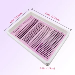 336 Clusters Fluffy Effect Natural Bottom And Thick Spike Lashes Mixed Length Big Capacity Long Lasting Can Reusable Daily Use