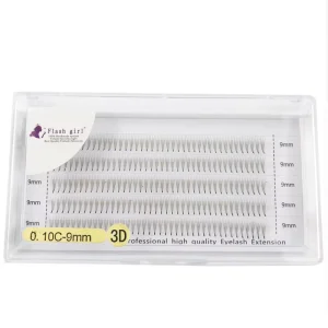 3D 0.07mm C D for Natural PBT Material Volume Eyelash Extensions Customizable Fan Eyelashes with 5 Rows
