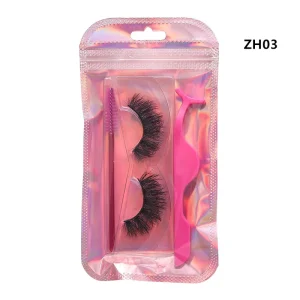3D 1 Pair Faux Mink Eyelashes Fluffy Soft Wispy Volume Dramatic Long Strip Lashes Beauty Supplies Synthetic Hair