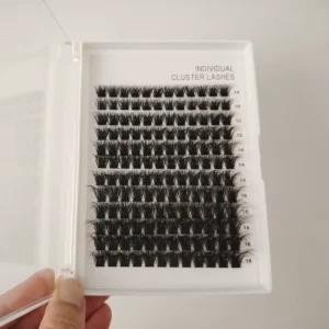 手工制作 3D 分段簇状睫毛 睫毛延长件 个人纤细簇状睫毛套装 薄带式