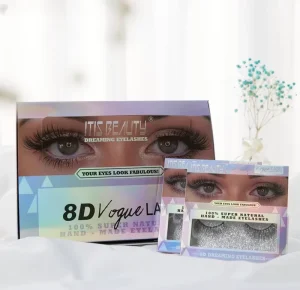 3D 16mm Faux Mink Eye Lashes Synthetic Hair Private Label Vegan Eyelashes Vendors