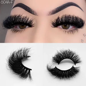 3D 25mm Fluffy 100% Real Mink Eyelash 5D Lash Vendor Spikes Eyelashes Extension Quality Full False Fake Strip Lashes