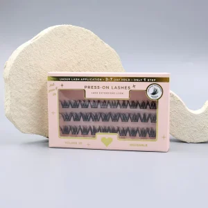 手工制作合成睫毛簇 隐形透明带 预涂胶自粘 暗光3D 自然 可重复使用
