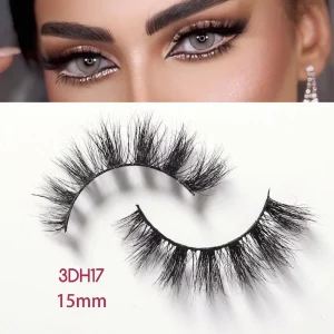 手工轻质天然3D水貂睫毛 纤细3D水貂睫毛 软带 化妆师系列