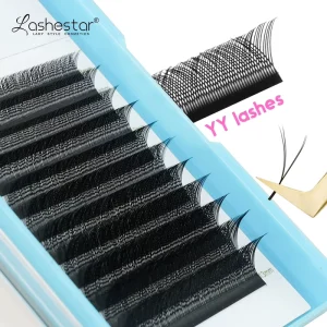 3D 4D 5D 6D Clover Lashes Matte Black W Lashes Custom Logo W U Shape YY Lashes Extensions