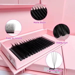 3D 4D 5D 6D Natural Clover Lash Extensions U Shape YY W Shape Weave Vegan Cruelty Free Handmade Private Label