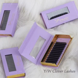 3D 4D 5D Clover Lash Premade Fan C D Curl PBT Mixed W Eyelash Clove Lashes