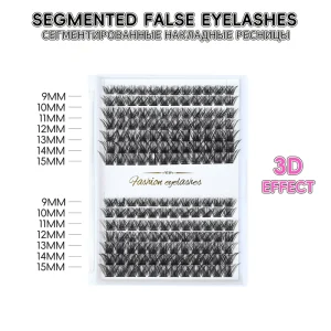3D 4D Cluster False Eyelashes Kit Reusable 30D Natural Fluffy Segmented Lashes 3PCS Set DIY Makeup OEM ODM CE Certified