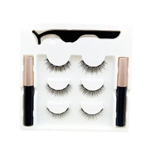 3D 5 Magnet Magnetic Eyeliner with Lash Tweezers Set 3 Pairs of Premium Magnetic Eyelashes