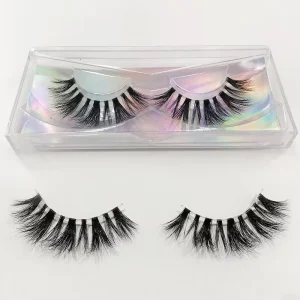 3D 5D 100% Real Mink Eyelashes Clear Band Natural Soft Handmade Transparent Band Mink Eyelash 20mm Ready to Ship
