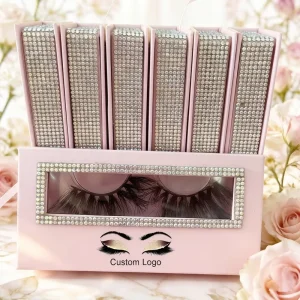 3D 5D 8D Real Mink Strip Lashes Bulk Fluffy Natural False Eyelashes OEM Private Label Packaging
