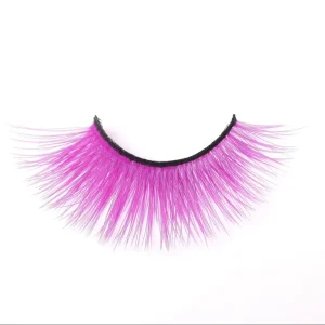 3D 5D Faux Mink Colored Eyelashes Fluffy Eyelashes Blue Yellow Brown Pink Colorful Full Strip Lashes