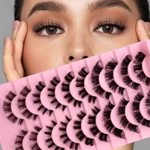 3D 5D Fluffy Lash Clusters Russian Volume Individual Lashes Dramatic Thick Spiky Cluster Strip Like Lash Extensions