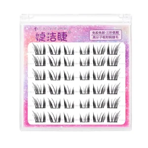 睫毛工厂新款公主厚版半手工混合轻量3D 5D尖头细根6 8排睫毛