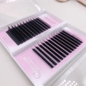 3D 6D W Shape Volume Eyelash Extension Individual False Eyelashes 5D 8D Clover Lashes Private Label Brown 4d Clover Lashes