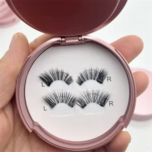 侧边睫毛延长件 自有品牌 3D 睫毛 量子磁力 隐形透明带合成睫毛