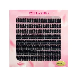 3D 80D Mixed Length Volume DIY Lash Cluster With Strong Glue Lash Clusters Kit Custom Logo