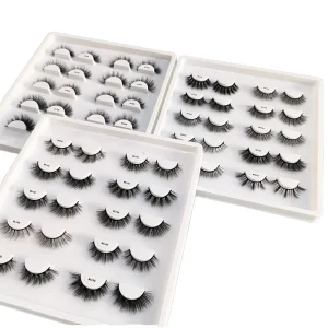 3D Bottom Full Strip Faux Mink Lashes 20mm Dramatic Natural Eyelash Vendors 3D Lash Box with 3D 20mm Faux Mink Eyelash