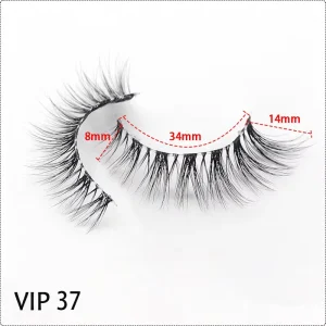 3D Clear Plant Fiber Eyelashes Nature Like Soft Style with Custom Logo Thick Effect Model Lashes in Box