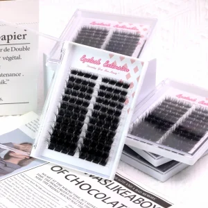 3D Cluster Lashes DIY Reusable PBT Fiber Cruelty Free Thinner Band Precut 12mm 14mm OEM ODM