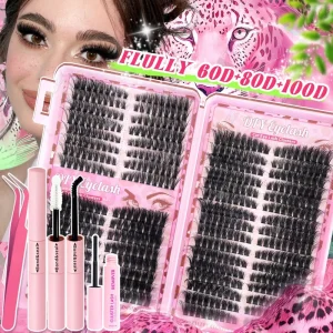 3D Cluster Lashes Segment DIY Eyelash Extensions Kit DIY Eye Lash Cluster Eyelashes 60D 80D 100D Mix Curl Silk
