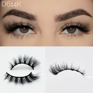 3D Curly Natural Synthetic Eyelash Strip High Quality 15mm Full Strip Vegan and Cruelty Free False Eyelashes