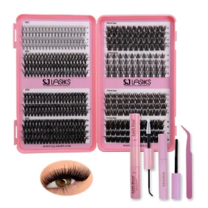 3D DIY Individual Pre-Cut Silk Lash Extensions Handmade with Synthetic Hair CD Curl