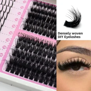 3D Effect Diy Cluster Lashes Private Label Full Volume Spikes Eyelashes Clusters Thick Wispy Eye Lashes
