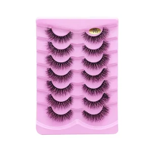 3D Effect Dramatic Thick Fake Eyelashes Clear Band Lashes Fluffy Full Strip Eyelash Extension