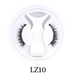 3D Effect Magnetic Strip Eyelashes Natural Tapered Tips Reusable Fluffy Lashes with Tweezers