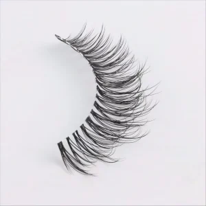 3D Effect Natural False Eyelashes Daily Wear Lightweight Full Strip Lashes Clear Band Half Eyelash