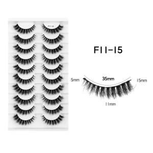 3D Effect Silk Eyelashes Wedding Makeup Eye Lashes 3D Fluffy Effect Volume Curled Fluffy Faux Mink Lashes