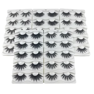 3D Eyelashes Handmade Faux Mink Lashes Strips Private Label Natural Long Wispy Eyelash Extensions Full Strip Lashes