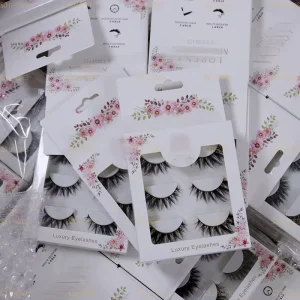 3D False Eyelashes Black Cotton Band Premium Faux Mink Eyelashes Factory Price ODM OEM