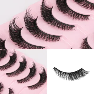 3D Faux Cils Mink Eyelashes Fluffy Lashes 10 Pairs Tray Full Strip Eyelashes Handmade Natural Style False Eyelashes