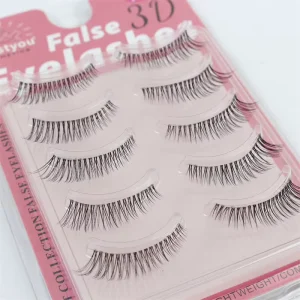 3D Faux Mink 10mm Transparent Clear Band Eyelashes Soft Eye Lashes Reusable Makeup Short Lashes Extension Beauty