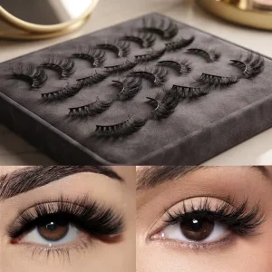 3D Faux Mink Cat Eye False Eyelashes Soft Full Strip Lashes Outer Corner Lengthen Design for Middle East Distributor
