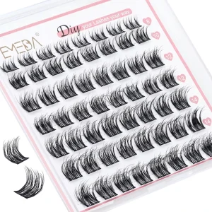 3D Faux Mink Dramatic Fluffy Feathered Lashes Superfine Band Private Label Packaging Pre Cut DIY Clusters