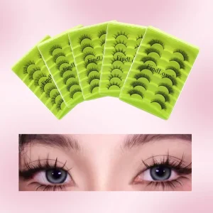 3D Faux Mink Eyelashes 7 Pairs Thick Long Volume Full Strip Eyelashes Cruelty Free Mixed Length Lashes