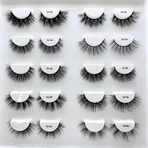 3D Faux Mink Eyelashes Full Strip Individual Lashes 15mm Custom Logo False Mink Lashes Vendor