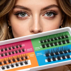 3D Faux Mink Fluffy Cluster Lashes Handmade Segmented Lash Extensions for Beauty Salon
