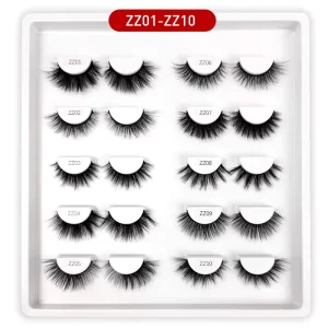 3D Faux Mink Lahes Vendor Soft Fluffy Korea Natural Wispy Vegan Full Strip Eyelashes With Packaging Box