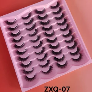 3D Faux Mink Lashes 20 Pairs Fluffy Vegan Natural False Full Strip Eyelashes 3D Silk Mink Eye Lashes