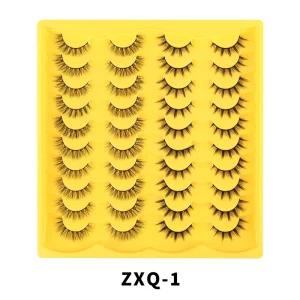 3D Faux Mink Lashes Handmade Fluffy Mink Eye Silk Mink Eyelashes Bulk Customized Mix Thick Volume Eyelashes 20 Pairs Lashes
