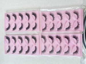 3D Faux Mink Lashes Whispy Dramatic Cat Eye Style Lashes Lightweight Comfort Easy Application False Eyelashes