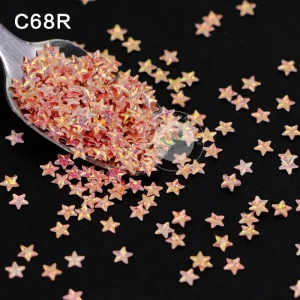 3D Five Star Bubble Glitter Sequins Super Shiny Holographic Chunky Glitter for Craft Halloween and Christmas