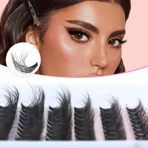 3D Fluffy Cluster Lashes, 13 Rows DIY Individual Eyelash Extensions, Natural Wispy Cluster Eye Lashes for Makeup
